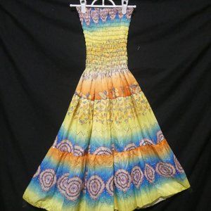 Colorful Dress With Stretchable Elastic Top | Not Lined | medium | BNWOT